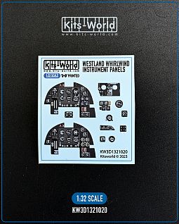 Kitsworld 1/32 Scale - Westland Whirlwind Mk.I - 3D Printed/Full Colour Instrument Panel 